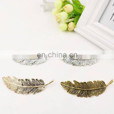 Vintage Side Hair Clips Leaf Pattern Hairpins Barrette Alloy Retro Grips Ornaments Accessories