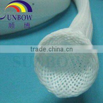 PET braided expandable sleeve for fishing rod