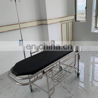 Stainless Steel Ambulance Emergency Stretcher Cart Patient Transport Trolley for Hospital photo-5