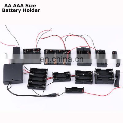 Custom 1 2 3 4 slot 1.5v 1.2v aa battery holder case with wire