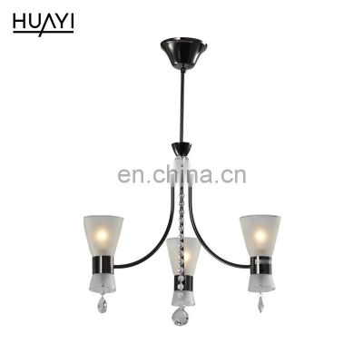 HUAYI Good Price Simple Style Retro Indoor Decoration Iron Glass E12 Pendant Ceiling Light