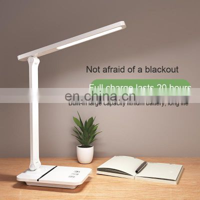 Modern USB Led Studying Table Lamp Rechargeable Reading Eye Caring Table Light with 3 Color Mode Adjustable Dimmable Desk Lamp