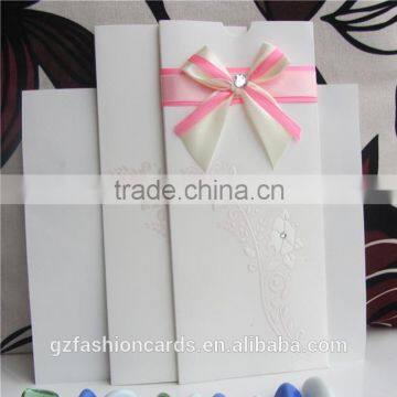 Popular Ribbon Pocket Place Cards Diamond Wedding | Invitation Cards Wedding photo-4