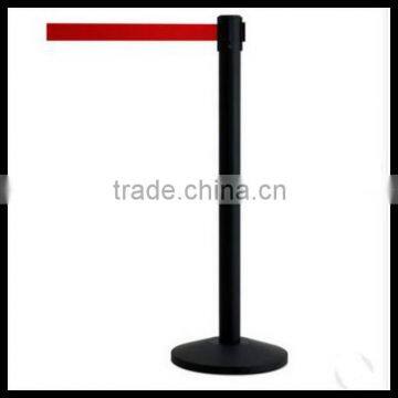 crowd control stanchion/retractable belt barrier stand/metal queue post
