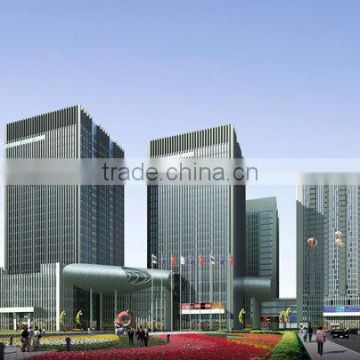 aluminum double glazed curtain wall design