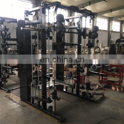 S112 Multi Functional Trainer& smith& squat machine&lat pull down &low row machine gym machine family machine