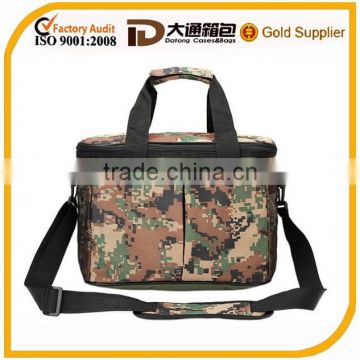 2015 designer fashion foldable durable camouflage polyester cooler bag