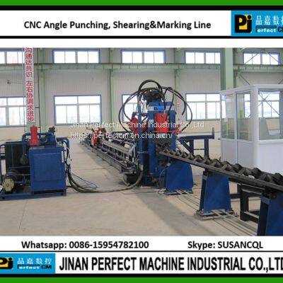 CNC Angle Punching, Shearing and Marking Line
