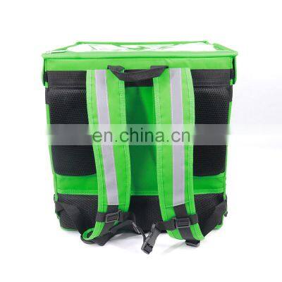 Custom Take Out Pizza Cooler Backpack Heat Insulated Food Delivery Bag