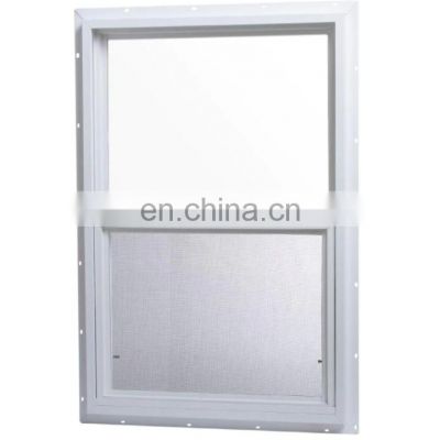 Horizontal Frosted Sliding up Windows Single Hung American Style Sash Window with Grill for House