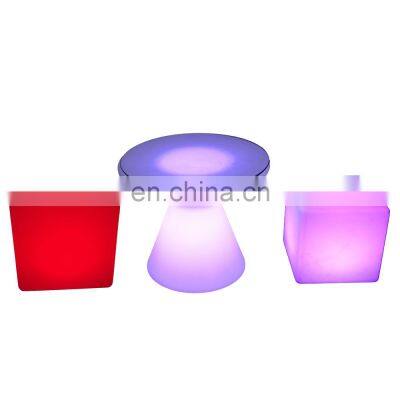 RGBW light up cube party table led chair cube sets