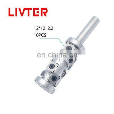 LIVTER Top And Bottom Bearing Mini Spiral Milling Cutter Carbide Insert Spoilboard Surface Planer 12.7XD30Xh55 photo-3