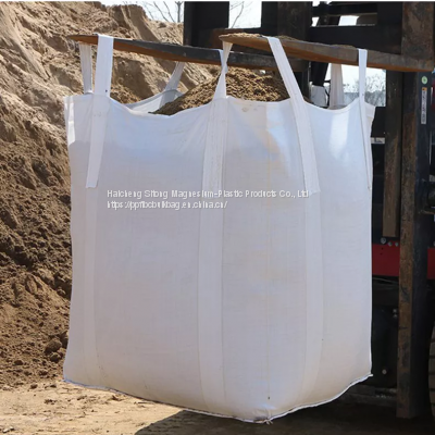 Industry use sand cement big bag 1000kg FIBC/bag super sacks for sand cement and chemical, china factory 1 ton pp woven big bag