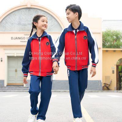 2023 new school uniforms children long sleeve suit