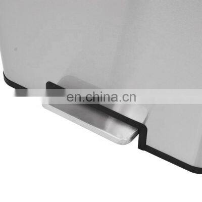 Stainless Steel Pedal Recycledkitchen Trash Cans Stainless Steel Recycle Bin Indoor With Lid