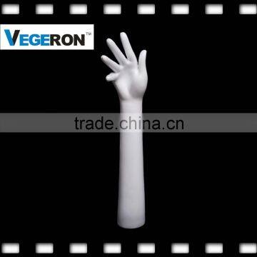 hot sell fiberglass mannequin accessories mannequin hand in glossy white