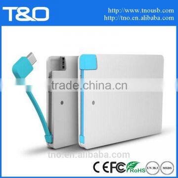 Shenzhen 2500mah Credit Card Manual for Power Bank Battery Charger