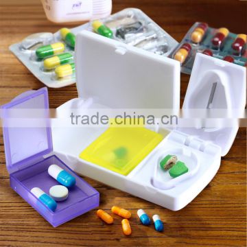 durable healthy plastic pill storage box /case with blade