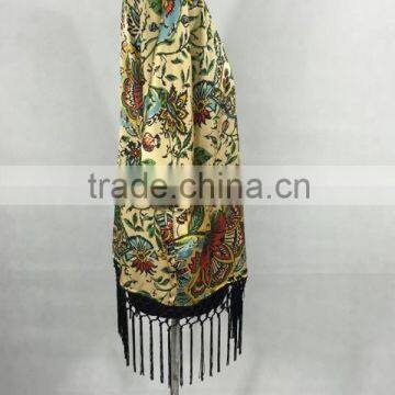 The Latest Tassel Printing Kimono Cardigan Types Ladies' Blouse photo-4