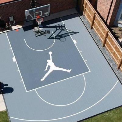 Interlocking sport flooring easy installation basketball court flooring PP/TPE sport flooring tiles
