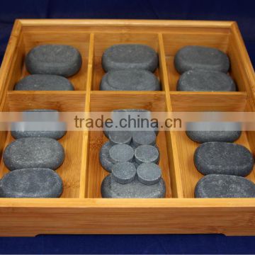 Stone kit/hot stone set/hot massage stone kit with color box package