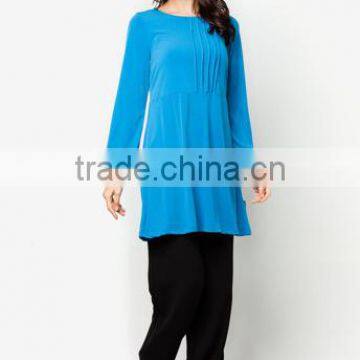 2015 Hotsale Casual Loose Ladies Islamic Clothing Muslim Blouse Women S5026 photo-4