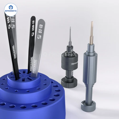 Mechanic R38 Screwdriver Tweezers Tool Rotating Plastic Storage Box