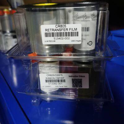 datacard cr825 id card printer original color ribbon 513382-301, transfer film 513402-002