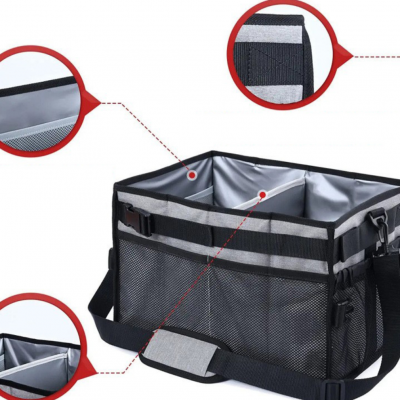 Multi-Purpose Oxford Cloth Picnic Bag - Field Kitchenware Organizer With Condiment Pockets