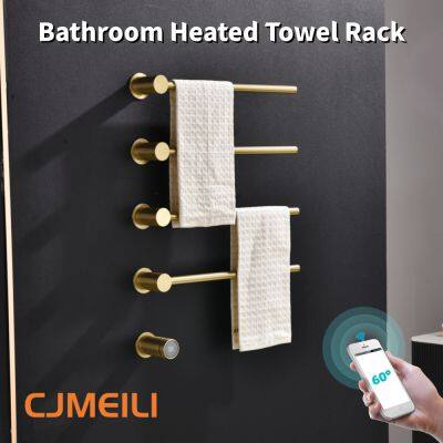 Ванное электрическое нагревающее полотенцесушилка, полотенцесушилка для ванной, настенный из нержавеющей стали, 4 цвета