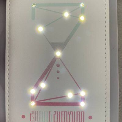 nfc glowing card holder, lights up when swiped, embedded nfc lighting module, can carry nfc chip and glow