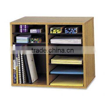 Factory price wooden organizer wooden book shelf wooden file rack wooden storage box