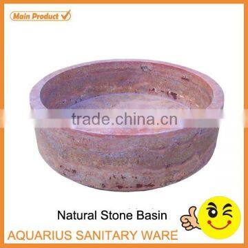 Red Round Granite Apron Sink