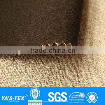 4 way stretch polyester bonded jersey fabric