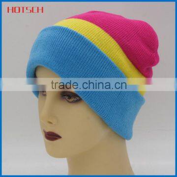 100% acrylic fashion womens beanie custom