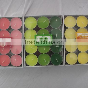 Multi-color scented tealight candles