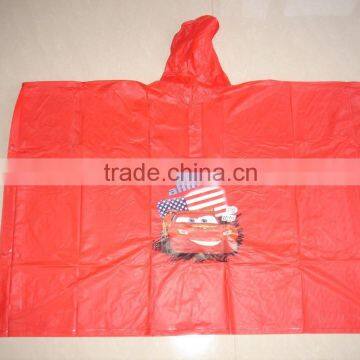 Waterproof Adult Kids Plastic Reusable Printed PVC Rain Poncho photo-6