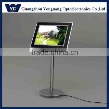 Freestanding poster display LED illuminated sign menu holder