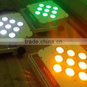 Wireless Dmx and Battery Rgbwa Led Falt Par, 9x15w RGBWA Led Flat Par, Multifunctional Led Flat Par photo-4