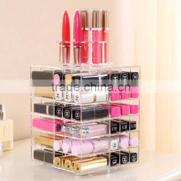 C163 Acrylic Rotary Cosmetic Lipstick Display Rack