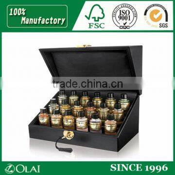 Classical Black PU Leather Perfume Display Drawer