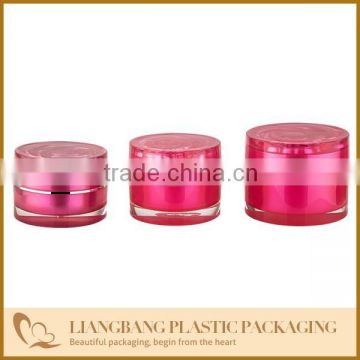 2015 new style acrylic . Rose jar Cosmetic jar with three size and New acrylic cosmetic jar