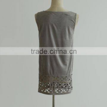 Pictures of Girls Cotton Tops Cutting Tank Tops in Bulk