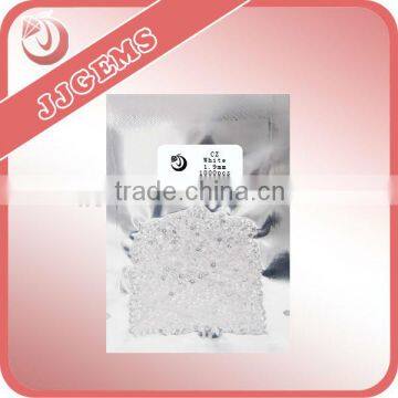2mm white round cubic zirconia