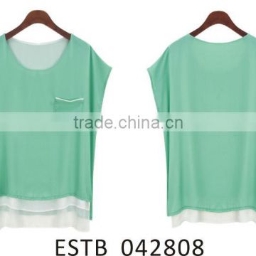 Plain coloured plus-size ladies western blouse