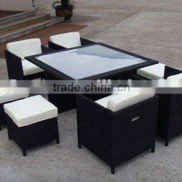 space saving rattan cube set