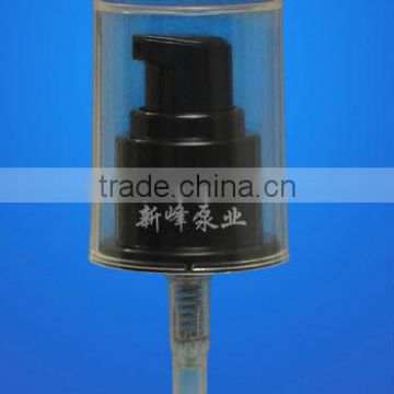 double-deck plastic black cosmetic treatment pump 24/410