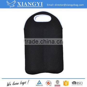 Durable Neoprene Two Bottle Wine Carrier Tote Bag photo-2