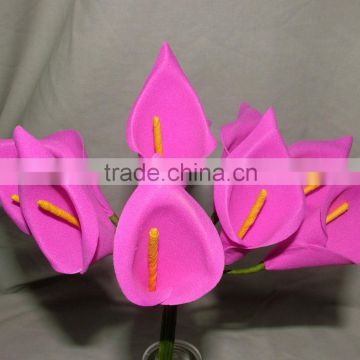 BUNCH OF 10 COLOURFAST FOAM CALLA LILY artificial flower AF023