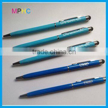 Customized Metal Touch Screen Stylus Ballpoint Pen with logo print